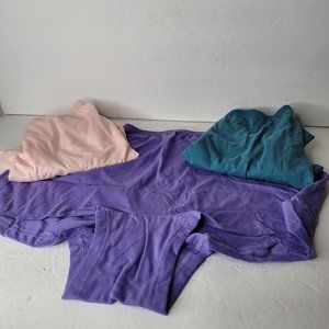 3 QT Intimates Size 10 3X Cotton Panties Briefs Pink Purple Teal